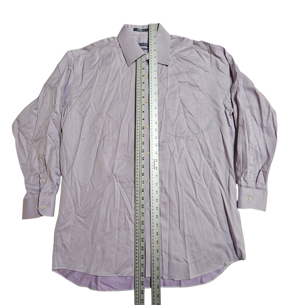 Forsyth of Canada‎ Dress Shirt Wrinkle Free Long Sleeve Lavender 16 1/2 32/33 - Picture 11 of 13